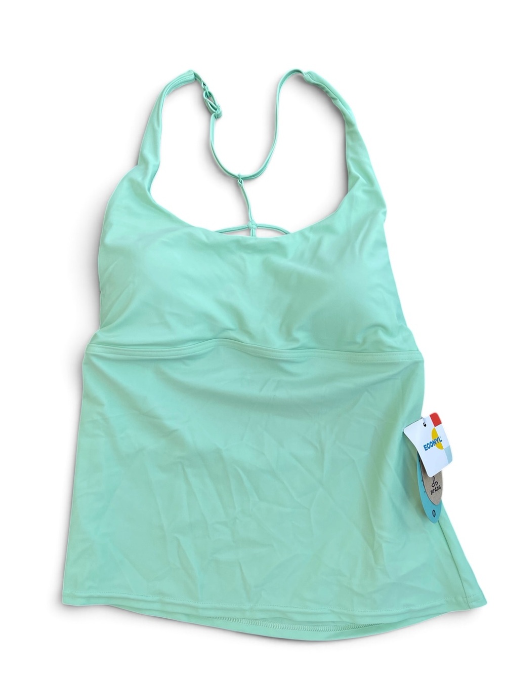 NWT prAna Moorea Tankini Swim Top Mint Green Multi-Strap T-Back Women's Medium
